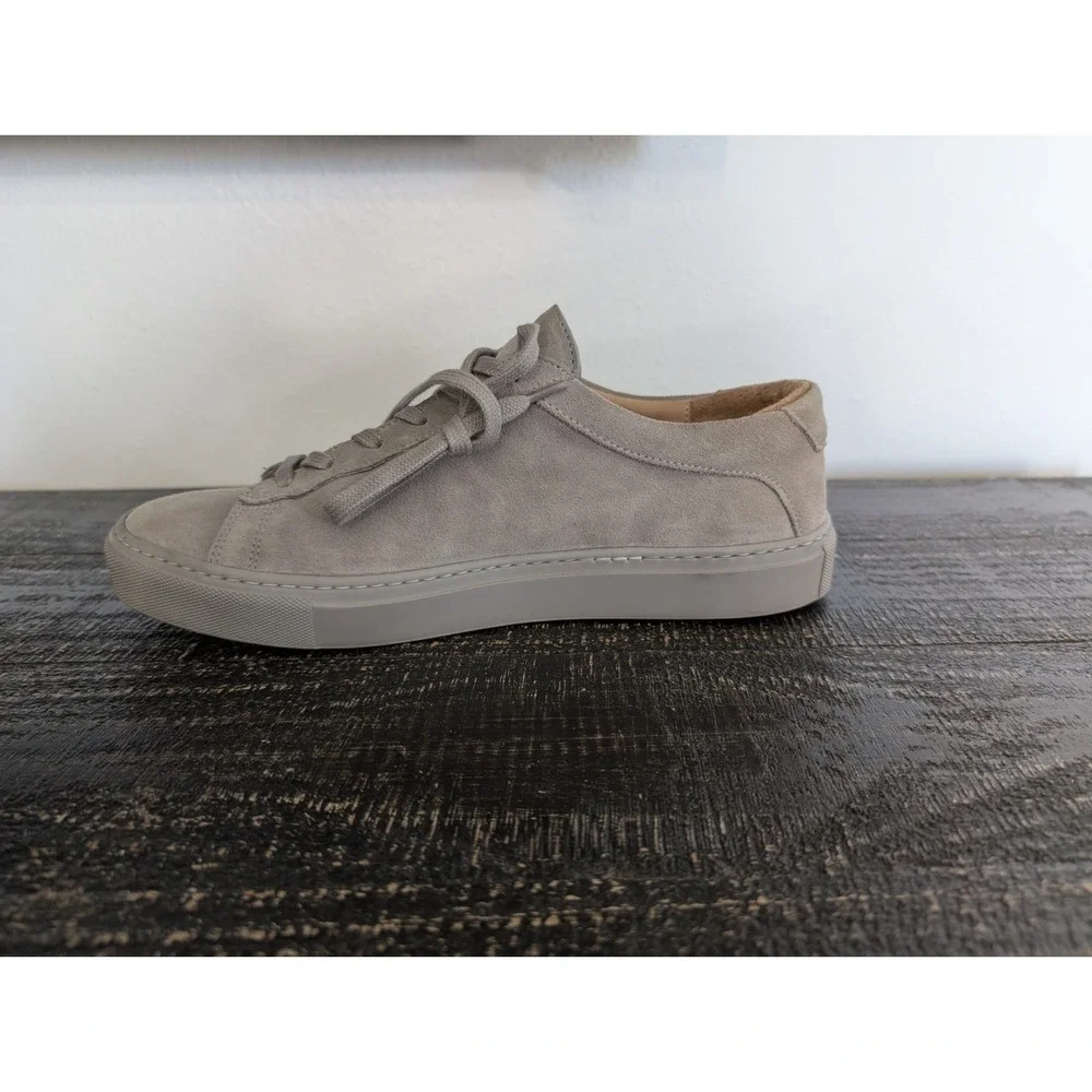 KOIO Capri Leather Sneakers Italian Suede Shoe Light Grey Men Sz EU 42 US 9